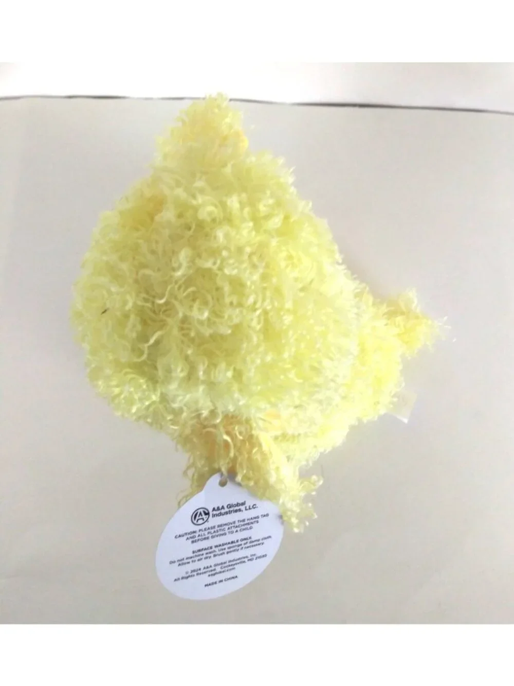 NWT A&A Global Fuzzy Soft Yellow Poodle Puppy Dog 8